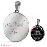 To My Son Luxury Necklace: Idea Gift For Son On Birthday " Never Forget That I Love You"203SS