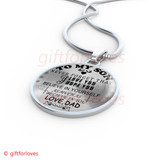 To My Son Luxury Necklace: Idea Gift For Son On Birthday " Never Forget That I Love You"203SO