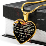 To my daughter, special necklace for daughter, best birthday gift for daughter, amazing daughter necklace, father and daughter necklace 406dhdg