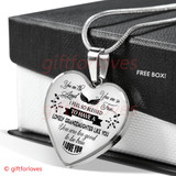 To My Granddaughter Luxury Necklace: "You Are The Angel, You Are So True, I Feel So Blessed, To Have A Lovely Daughter Like You, You Are Too Good To Be True"� 526GDASO