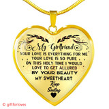 To My Girlfriend Luxury Necklace: Necklace For Girlfriend,  Birthday Gift For Girlfriend "Your Love Is Everything For Me"� 539GFSO