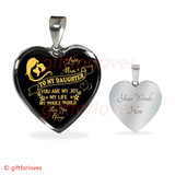 To My Daughter Luxury Necklace: Best Gift For Daughter "You Are My Joy My Life My Whole World"� 533DAG