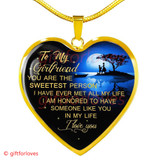 To My Girlfriend Luxury Necklace: Necklace For Girlfriend,  Birthday Gift For Girlfriend 514GFG