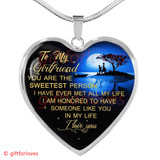 To My Girlfriend Luxury Necklace: Necklace For Girlfriend,  Birthday Gift For Girlfriend 514GFG