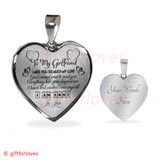 To My Girlfriend Luxury Necklace: Necklace For Girlfriend, "I Miss You So Much My Love. I Just Cannot Wait To Meet You."� 511GFSO