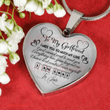 To My Girlfriend Luxury Necklace: Necklace For Girlfriend, "I Miss You So Much My Love. I Just Cannot Wait To Meet You."� 511GFSO