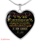 To My Wife Luxury Necklace - Pendant Romantic Chain - I Miss You So Much My Love. I Just Cannot Wait To Meet You -  510WG