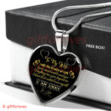 To My Wife Luxury Necklace - Pendant Romantic Chain - I Miss You So Much My Love. I Just Cannot Wait To Meet You -  510WG