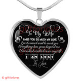 To My Wife Luxury Necklace - Pendant Romantic Chain - I Miss You So Much My Love. I Just Cannot Wait To Meet You -  510WS