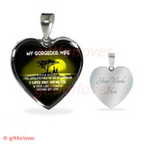 To My Wife Luxury Necklace - Pendant Romantic Chain - I Cannot Survive Without Your Love. I Feel Suffocated When You Are Not Around Me. I Love You So Much. In Your Love, I Think Of Nothing But Love - 509WS