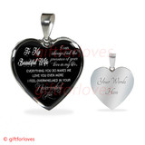 To My Wife Luxury Necklace - Pendant Romantic Chain - I Can Always Feel The Presence Of Your Love In My Life - 506WS