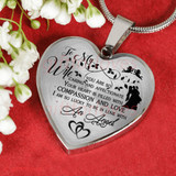 To My Wife Luxury Necklace - Pendant Romantic Chain - You Are So Caring And Affectionate. Your Heart Is Filled With Compassion And Love. I Am So Lucky To Be In Love With An Angel 505WSO