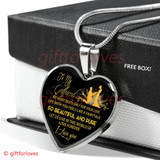 To My Girlfriend Luxury Necklace: Necklace For Girlfriend, "My Heart Beats Only For Your Love. Life With You Feels Like A Fairytale, So Beautiful And Pure. Let Us Live In This World Of Love Forever. I Love You"� 504GFG