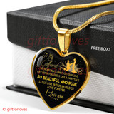 To My Girlfriend Luxury Necklace: Necklace For Girlfriend, "My Heart Beats Only For Your Love. Life With You Feels Like A Fairytale, So Beautiful And Pure. Let Us Live In This World Of Love Forever. I Love You"� 504GFG