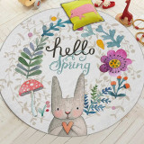 Rabbit Cartoon round rugs/carpet