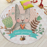 Rabbit Cartoon round rugs/carpet