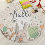 Rabbit Cartoon round rugs/carpet