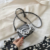 Fashion Animal Pattern PU Women Handbag Tote Acrylic Chain Mini Shoulder Bags Popular Simple Female Daily Bag