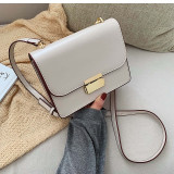 [BXX] Soft PU Leather Solid Color Crossbody Bag For Women 2020 Spring Simple Fashion Shoulder Messenger Bag Female Handbag HL105