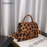 Leopard Print Rhinestones Evening Bag Women 2020 New Designer Luxury Diamonds Dinner Party Clutch Purse Ladies Chic Shoulder Bag
