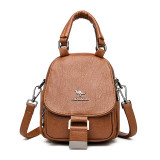 Multifunction Soft Leather Backpacks Women Female  School Bag Women Shoulder Bags Fashion Youth Backpack for Teenage Girls