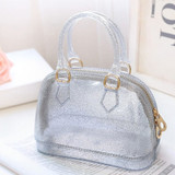 PVC Waterproof Candy Colors Jelly Handbag Small Women Bag Shell Shoulder Bag Crossbody Bag Summer Beach Bag