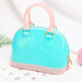 PVC Waterproof Candy Colors Jelly Handbag Small Women Bag Shell Shoulder Bag Crossbody Bag Summer Beach Bag