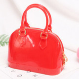 PVC Waterproof Candy Colors Jelly Handbag Small Women Bag Shell Shoulder Bag Crossbody Bag Summer Beach Bag