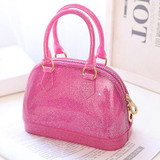 PVC Waterproof Candy Colors Jelly Handbag Small Women Bag Shell Shoulder Bag Crossbody Bag Summer Beach Bag