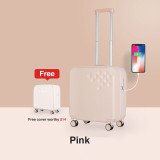 Mixi Brand Designer Suitcase USB Charging Men Women Carry On Luggage Trolley Case PC Rolling Spinner Wheels TSA Lock Free Cover