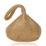 Bucket Women Fashion Evening Bags Diamonds Rainbow Soft Day Clutch Shoulder Snake Chain Rhinestones Party Handbags Wedding Purse