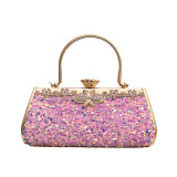 Sequined Luxury Women Clutch Crown Metal Metal Clutch Cocktail Party Evening Bags Diamonds Handbags Female Wallets