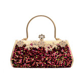 Sequined Luxury Women Clutch Crown Metal Metal Clutch Cocktail Party Evening Bags Diamonds Handbags Female Wallets