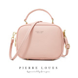 Pierre Loues New PU Leather Women Fashionable Simple Leisure Solid Color Crossbody Shoulder Bags  2020