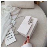 2020 New Ladies Evening Bag Woman Solid Color Pu Leather Chain Crossbody Bag Fashion Simple Lady Handbag Shoulder Bag For Women