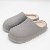 Women EVA Slippers Winter Warm Clogs Women Suede Plush House Slippers Indoor Outdoor Lovers Cotton Memory Foam Zapatillas Mujer