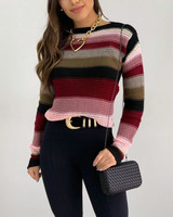 2020 New Autumn Winter Striped Pullover Women Sweater O-Neck Slim Long Sleeve Knitted Fashion Woman Sweaters Tops Femme Jumper 2020 New Autumn Winter Striped Pullover Women Sweater O-Neck Slim Long Sleeve Knitted Fashion Woman Sweaters Tops Femme Jumper