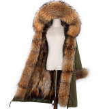 LaVelache 2020 Long Parka Real Fur Coat Winter Jacket Women Natural Real Fox Fur Coats Outerwear Streetwear Casual Oversize New