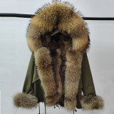 LaVelache 2020 Long Parka Real Fur Coat Winter Jacket Women Natural Real Fox Fur Coats Outerwear Streetwear Casual Oversize New