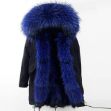 LaVelache 2020 Long Parka Real Fur Coat Winter Jacket Women Natural Real Fox Fur Coats Outerwear Streetwear Casual Oversize New