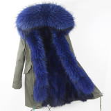 LaVelache 2020 Long Parka Real Fur Coat Winter Jacket Women Natural Real Fox Fur Coats Outerwear Streetwear Casual Oversize New