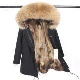LaVelache 2020 Long Parka Real Fur Coat Winter Jacket Women Natural Real Fox Fur Coats Outerwear Streetwear Casual Oversize New