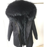 LaVelache 2020 Long Parka Real Fur Coat Winter Jacket Women Natural Real Fox Fur Coats Outerwear Streetwear Casual Oversize New