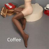 Vintage Contrast Color Tights Sexy Open Crotch Pantyhose Women Patchwork Hosiery Fake Thigh-high Stockings