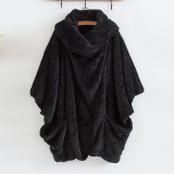 ZANZEA 2020 Winter Warm Fluffy Jackets Women's Coats  Sleeve Female Button Outwear Poncho Autumn Cardigan Plus Size Tops