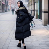 Autumn Winter Jacket Women Parka Warm Thick Long Down Cotton Coat Female Loose Oversize Hooded Women Winter Coat Outerwear Q1933