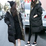 Autumn Winter Jacket Women Parka Warm Thick Long Down Cotton Coat Female Loose Oversize Hooded Women Winter Coat Outerwear Q1933