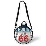 FORUDESIGNS ALICE Cosplay Clock Bag for Girls Boys Round Bag Retro Printed Women Mini Shoulder Circle Crossbody Bags Dropship