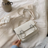 LUCDO High Quality PU Leather Women's Messenger Bag Fashion Designer Ladies Handbag Crossbody Bags for Women 2020