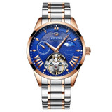 AILANG Quality Tourbillon Men's Watch Men Moon Phase Automatic Swiss Diesel Watches Mechanical Transparent Steampunk Clock